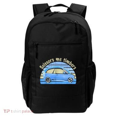 Scissors Me Timbers Funny Car Backpack