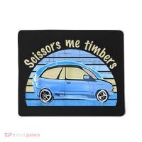 Scissors Me Timbers Funny Car Mousepad thumb 0