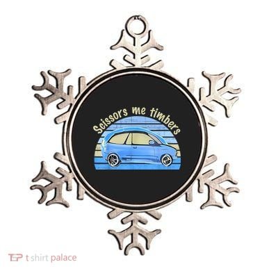 Scissors Me Timbers Funny Car Ornament