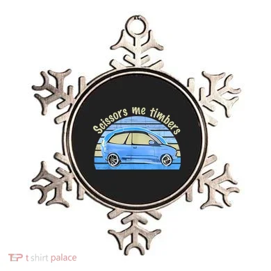 Scissors Me Timbers Funny Car Ornament