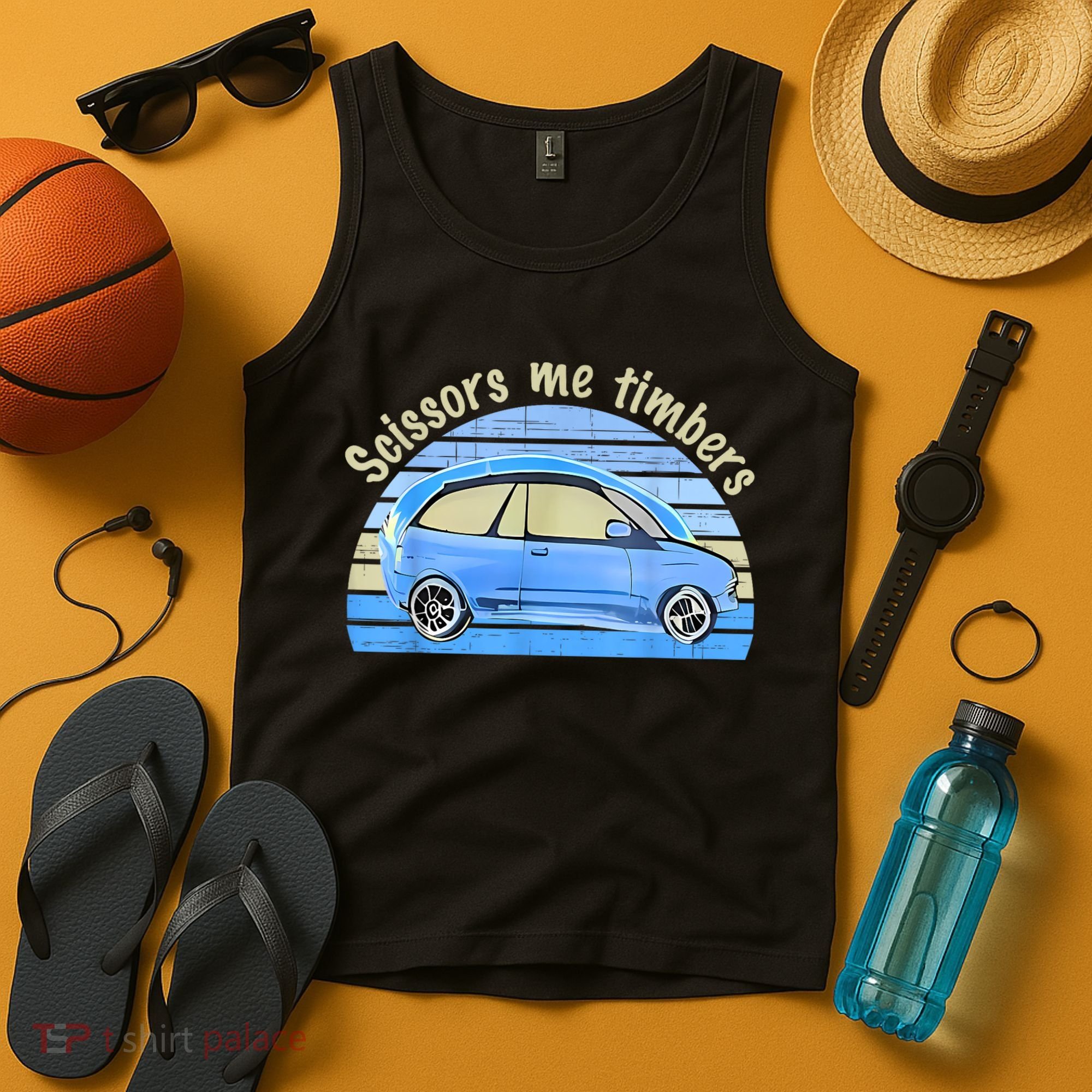 Scissors Me Timbers Funny Car Tank Top