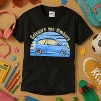 Scissors Me Timbers Funny Car Kids T-Shirt thumb 3