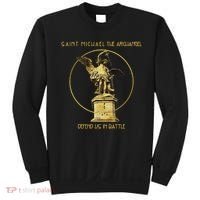 Saint Michael The Archangel Defend Us Prayer Catholic Sweatshirt thumb 0