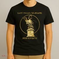 Saint Michael The Archangel Defend Us Prayer Catholic T-Shirt thumb 3