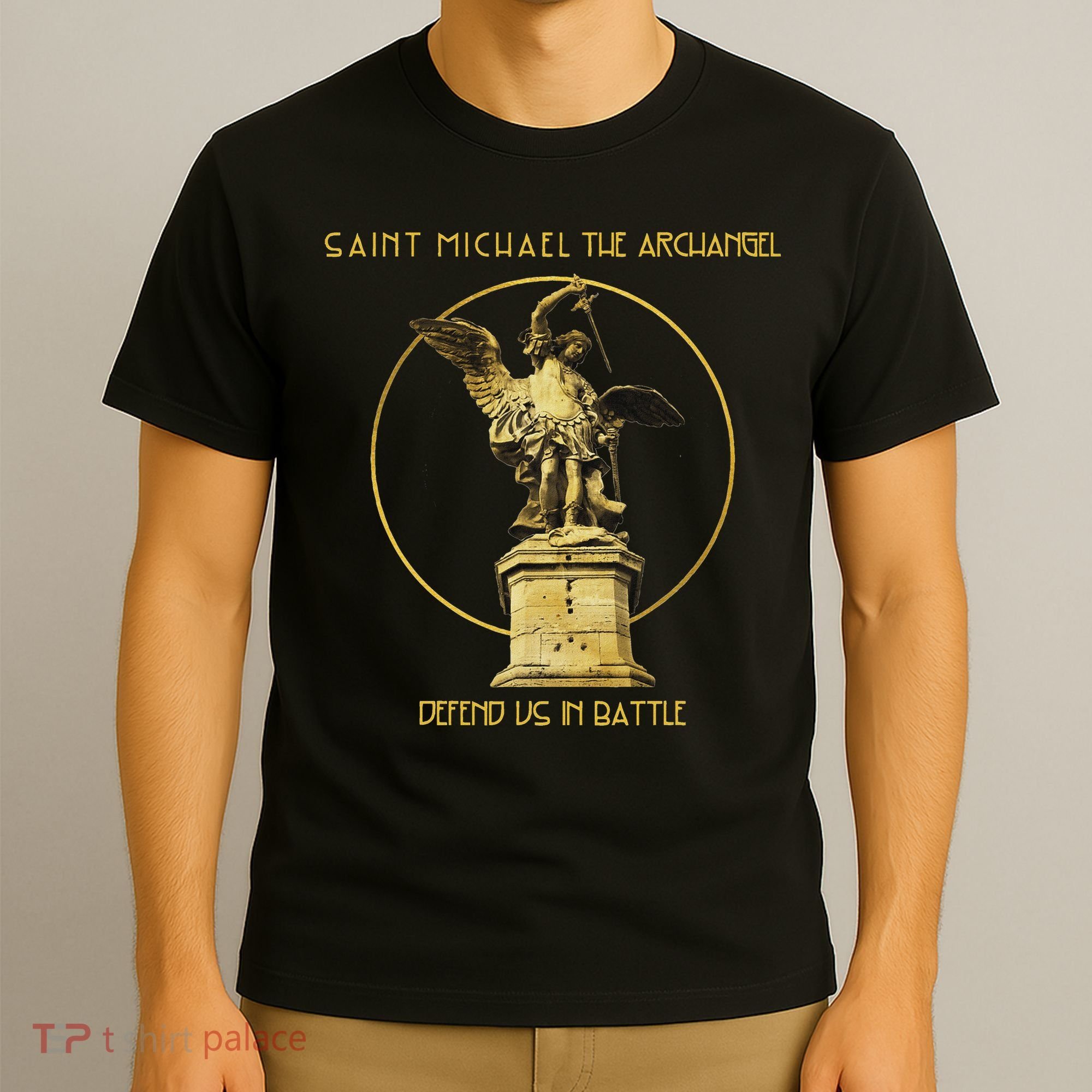 Saint Michael The Archangel Defend Us Prayer Catholic T-Shirt