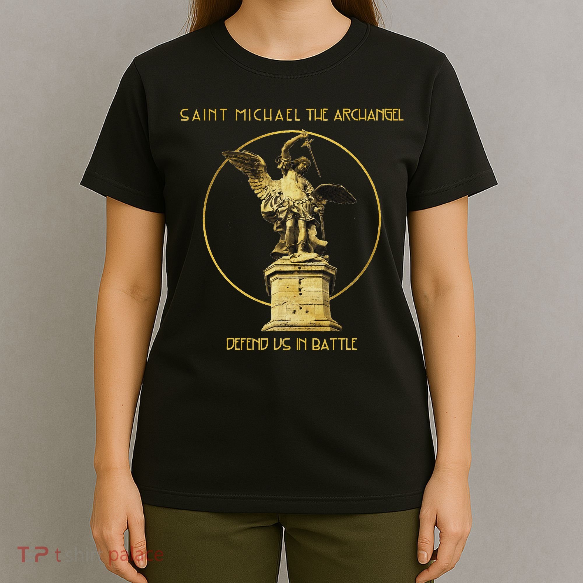 Saint Michael The Archangel Defend Us Prayer Catholic T-Shirt