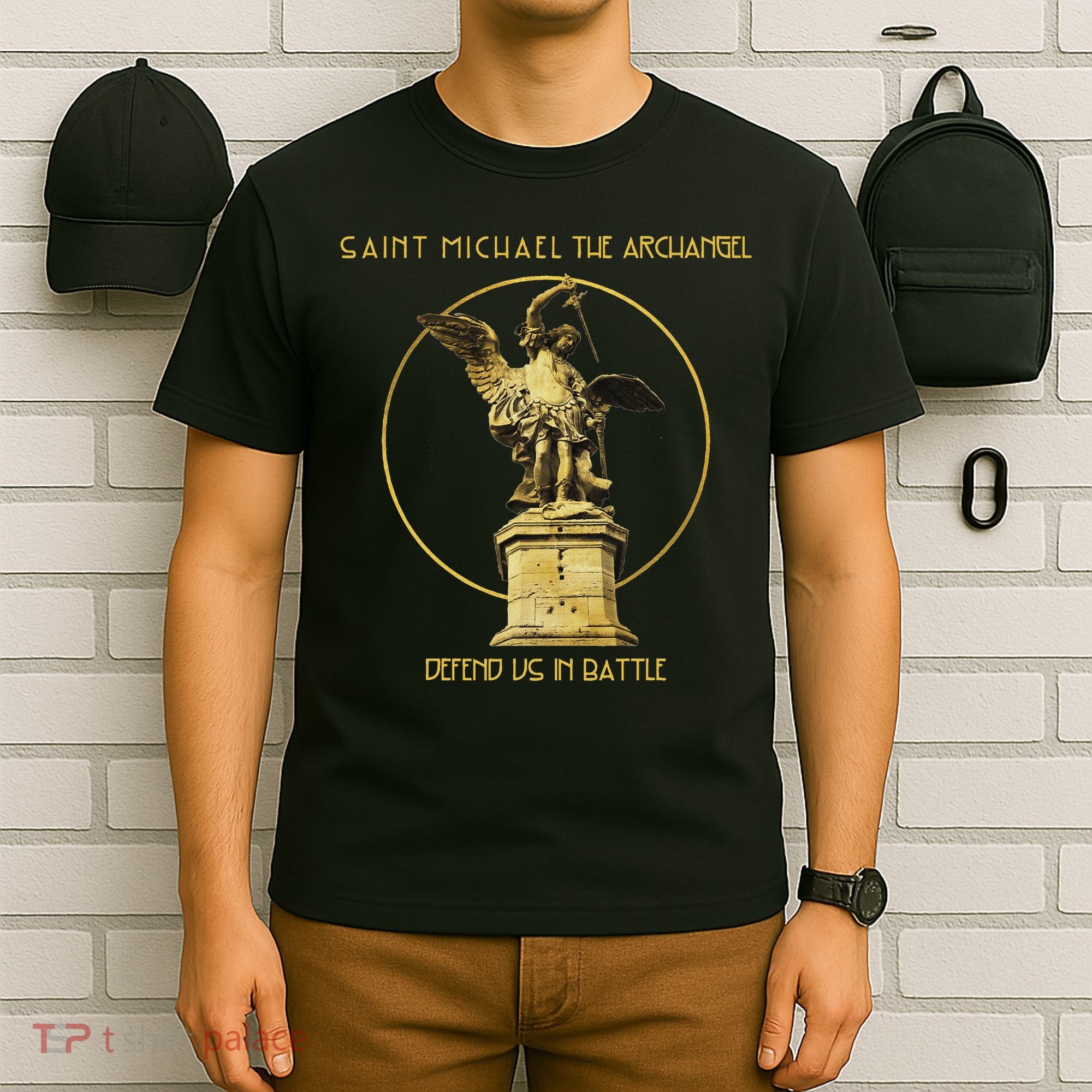 Saint Michael The Archangel Defend Us Prayer Catholic T-Shirt