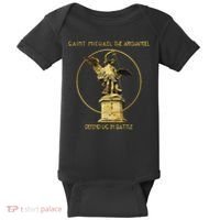 Saint Michael The Archangel Defend Us Prayer Catholic Baby Bodysuit thumb 0