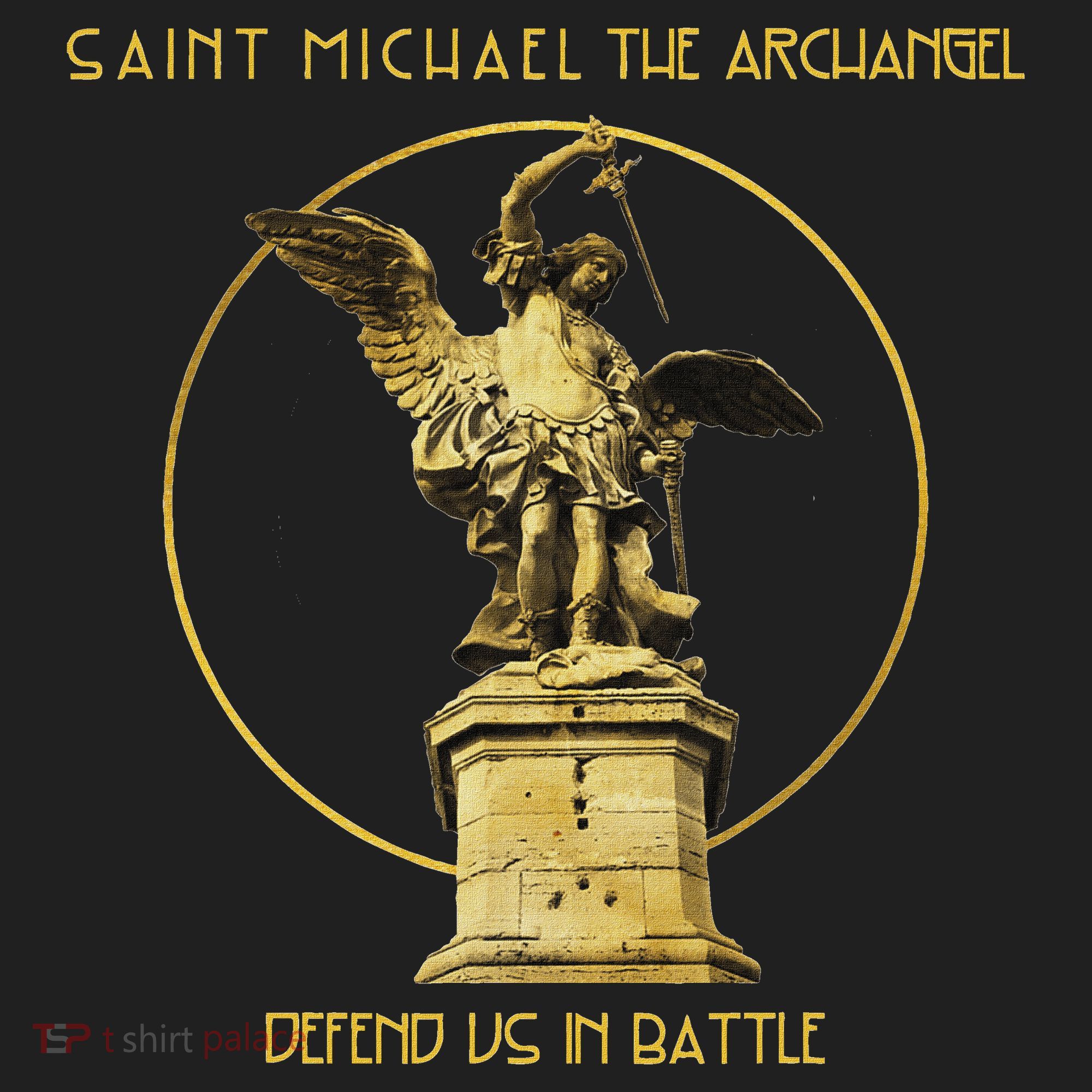 Saint Michael The Archangel Defend Us Prayer Catholic Golf Towel