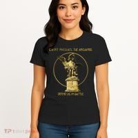 Saint Michael The Archangel Defend Us Prayer Catholic Women's T-Shirt thumb 4