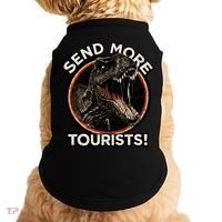 Send More Tourists! Funny T-Rex  Doggie Tank thumb 0