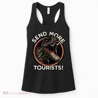 Send More Tourists! Funny T-Rex  Women's Tank Top thumb 0