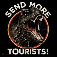 Send More Tourists! Funny T-Rex  Baby Bodysuit thumb 2