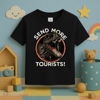 Send More Tourists! Funny T-Rex  Toddler T-Shirt thumb 3