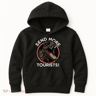 Send More Tourists! Funny T-Rex  Kids Hoodie