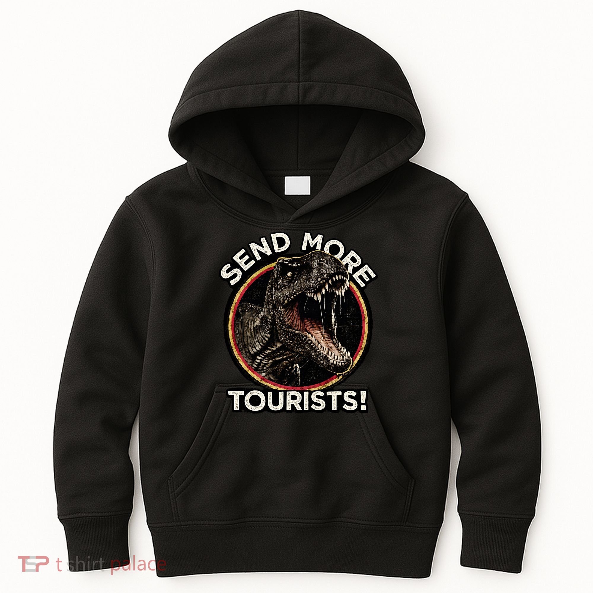 Send More Tourists! Funny T-Rex  Kids Hoodie