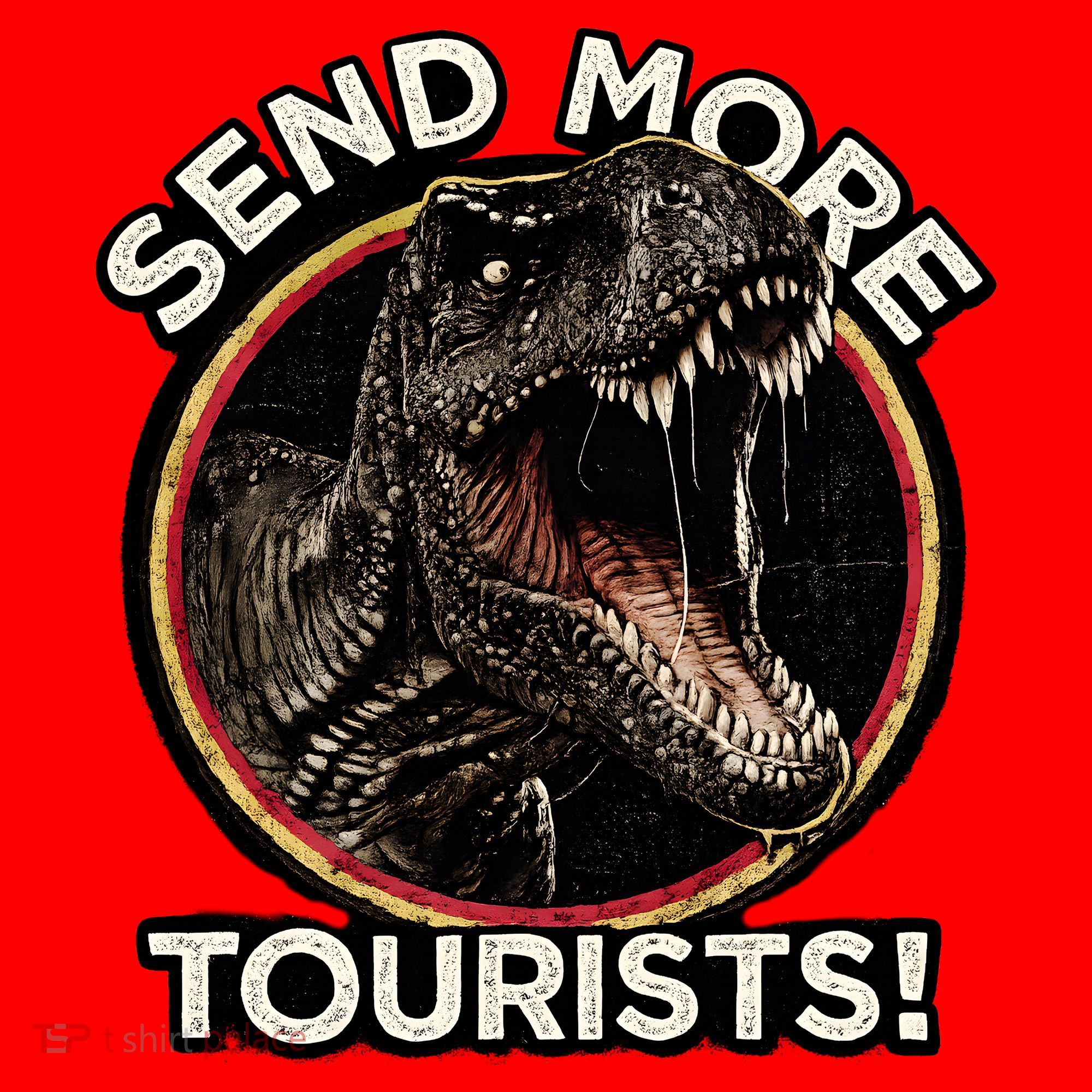 Send More Tourists! Funny T-Rex  Santa Hat