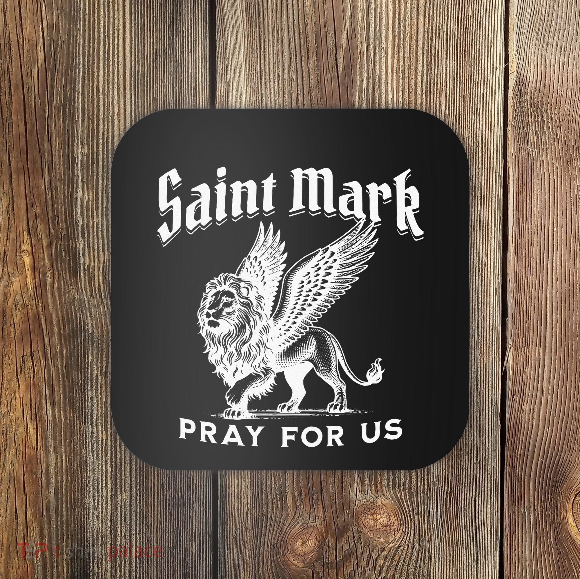 St Mark The Evangelist Apostle Lion Symbol Catholic Saint Coaster