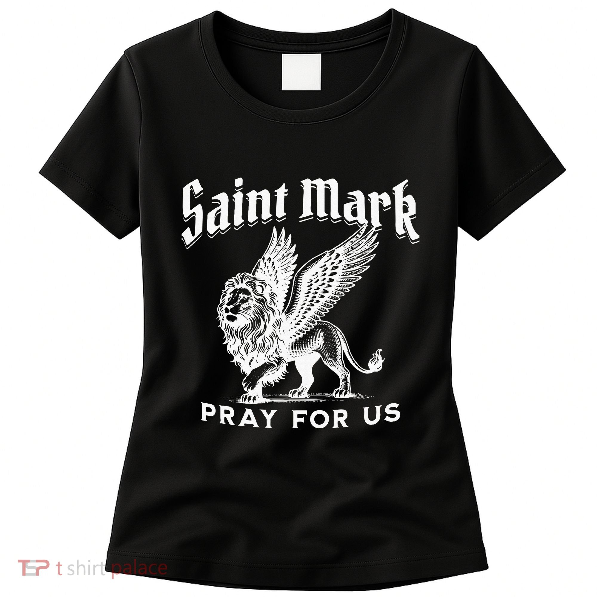 St Mark The Evangelist Apostle Lion Symbol Catholic Saint Women's T-Shirt