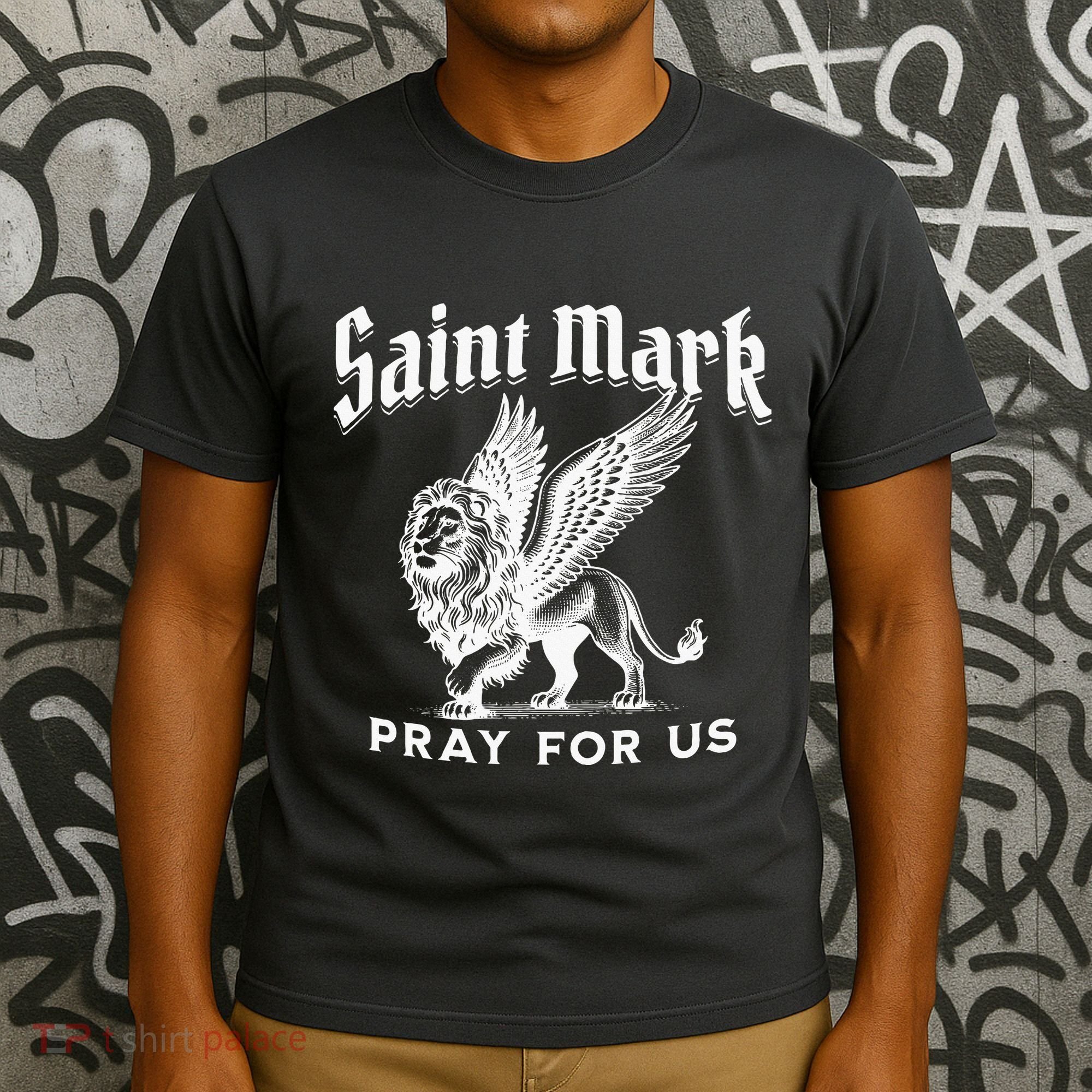 St Mark The Evangelist Apostle Lion Symbol Catholic Saint T-Shirt