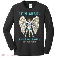 St Michael The Archangel Roman Catholic Gift Kids Long Sleeve Shirt thumb 0