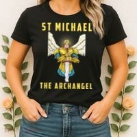 St Michael The Archangel Roman Catholic Gift Women's T-Shirt thumb 2