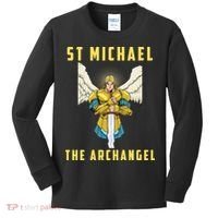 St Michael The Archangel Roman Catholic Gift Kids Long Sleeve Shirt thumb 0