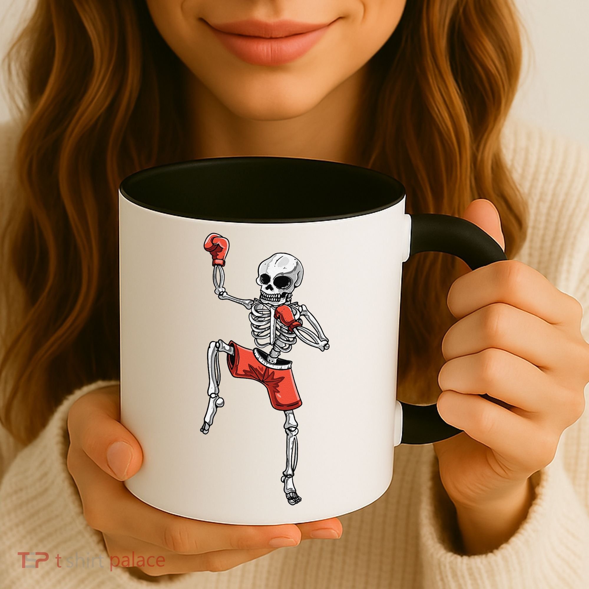 Skeleton Muay Thai Halloween Kickboxing MMA Fighter Costume Coffee Mug