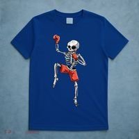 Skeleton Muay Thai Halloween Kickboxing MMA Fighter Costume T-Shirt thumb 5