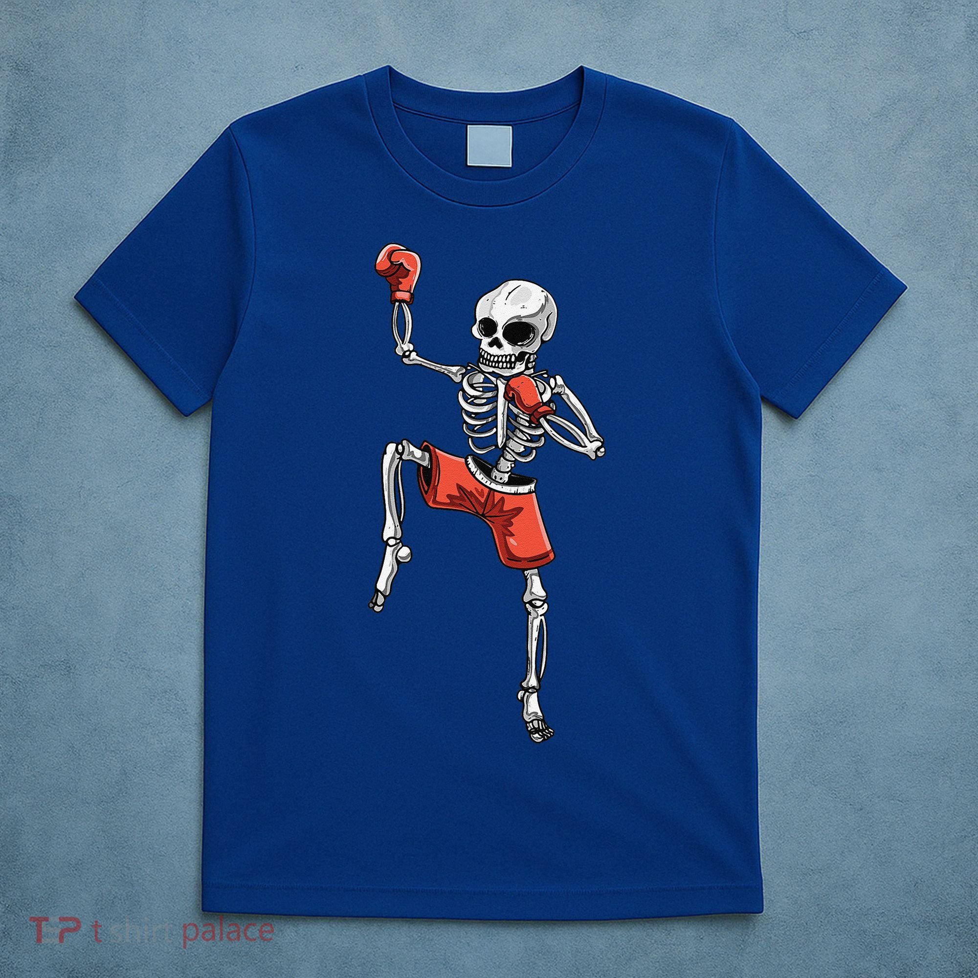 Skeleton Muay Thai Halloween Kickboxing MMA Fighter Costume T-Shirt
