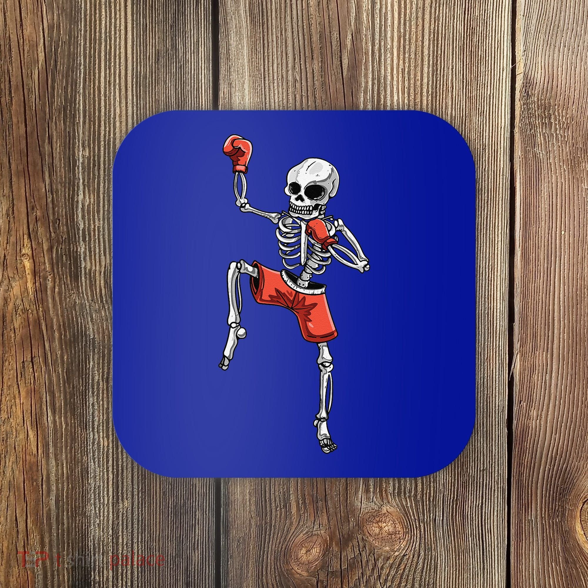 Skeleton Muay Thai Halloween Kickboxing MMA Fighter Costume Coaster