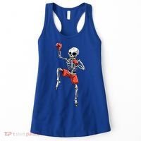Skeleton Muay Thai Halloween Kickboxing MMA Fighter Costume Women's Tank Top thumb 0