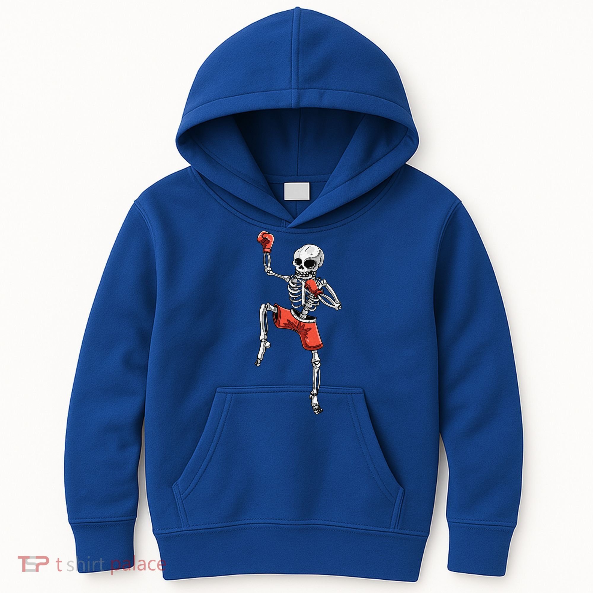 Skeleton Muay Thai Halloween Kickboxing MMA Fighter Costume Kids Hoodie