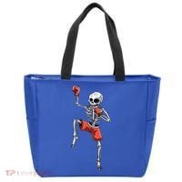 Skeleton Muay Thai Halloween Kickboxing MMA Fighter Costume Tote Bag thumb 0