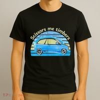 Scissors Me Timbers Funny Car T-Shirt thumb 3