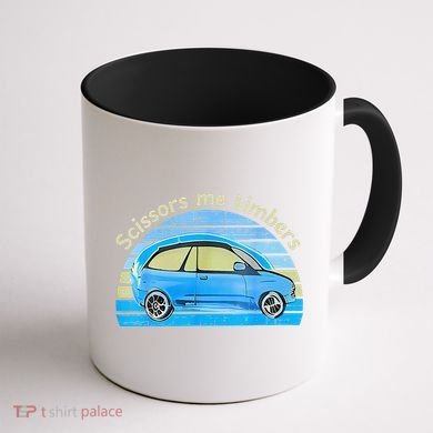 Scissors Me Timbers Funny Car Coffee Mug back