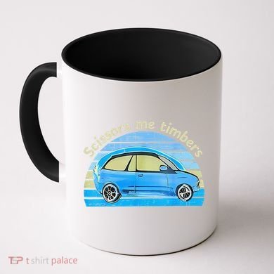 Scissors Me Timbers Funny Car Coffee Mug