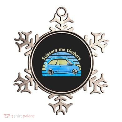 Scissors Me Timbers Funny Car Ornament