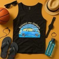 Scissors Me Timbers Funny Car Tank Top thumb 4