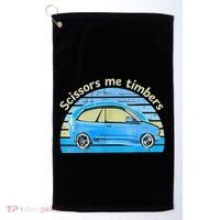 Scissors Me Timbers Funny Car Golf Towel thumb 0