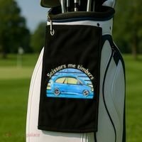 Scissors Me Timbers Funny Car Golf Towel thumb 2