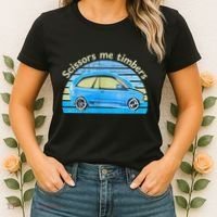 Scissors Me Timbers Funny Car Women's T-Shirt thumb 2