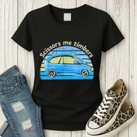 Scissors Me Timbers Funny Car Women's T-Shirt thumb 3