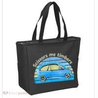 Scissors Me Timbers Funny Car Tote Bag thumb 2