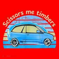 Scissors Me Timbers Funny Car Santa Hat thumb 1