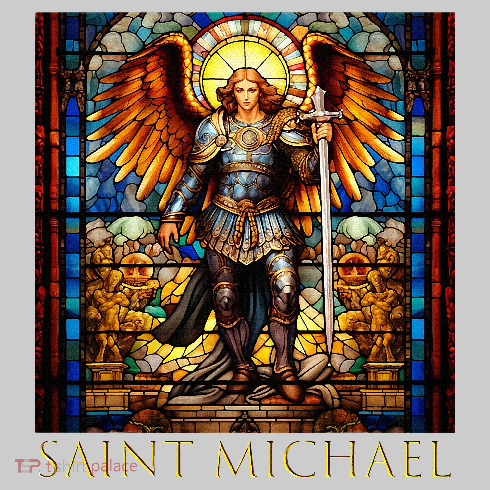 Saint Michael The Archangel Tie-Dye T-Shirt