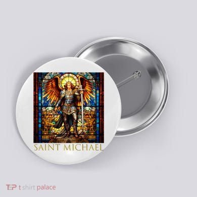 Saint Michael The Archangel Button