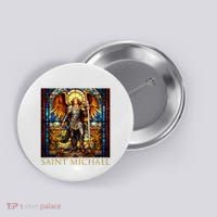 Saint Michael The Archangel Button thumb 0