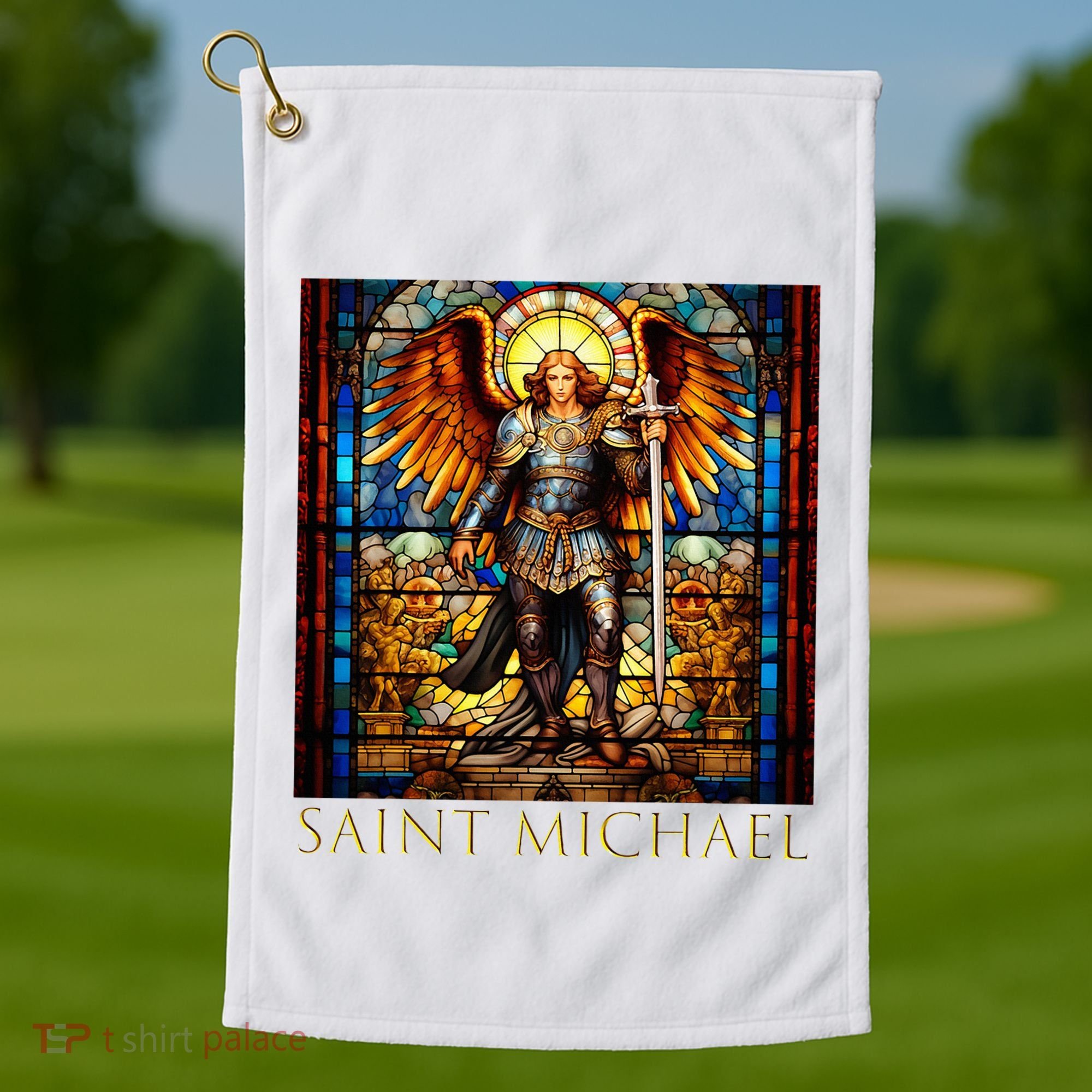 Saint Michael The Archangel Golf Towel