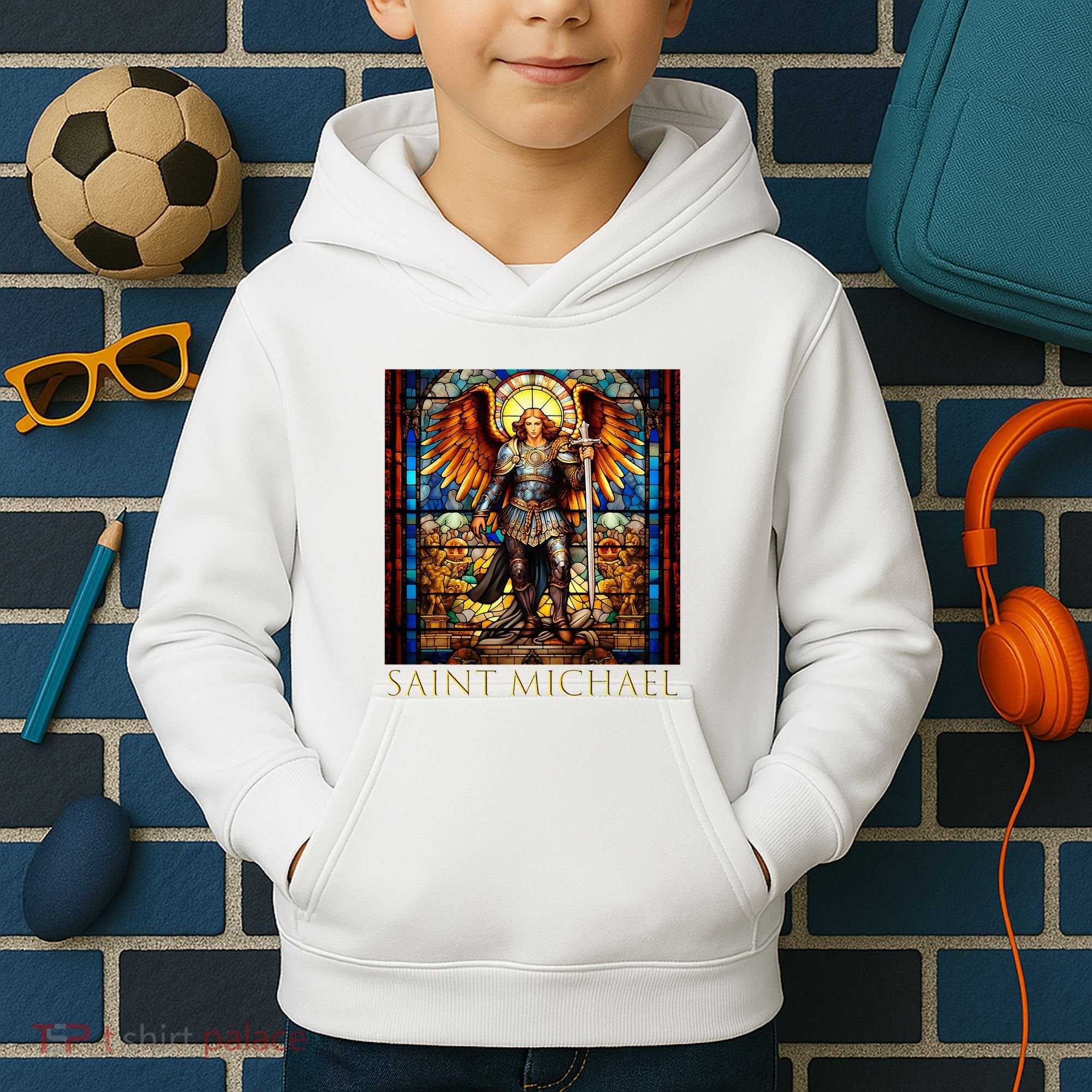 Saint Michael The Archangel Kids Hoodie